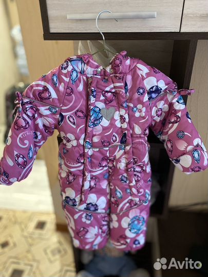 Зимний комбинезон для девочки 68-74