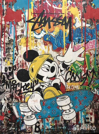 Картина на дереве, размер А3