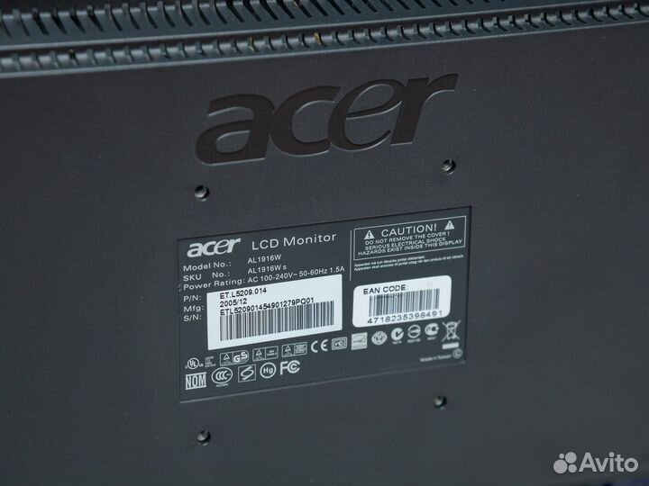 Монитор для компьютера Acer AL1916W