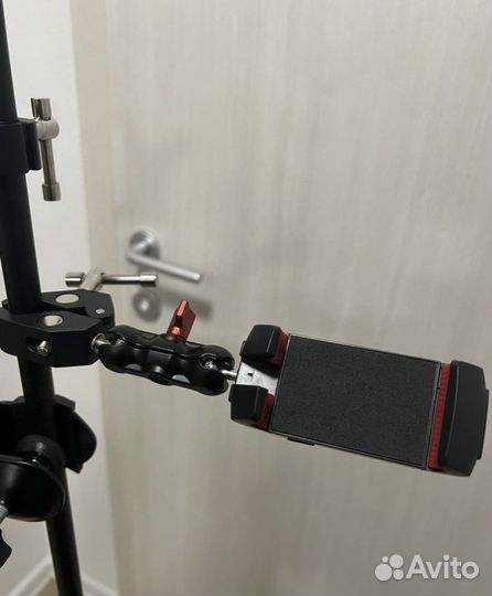 Держатель на микрофонную стойку, телефон/планшет