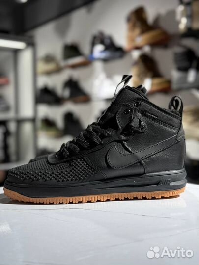 Nike Air Force 1 high lunar duckboot зимние черные