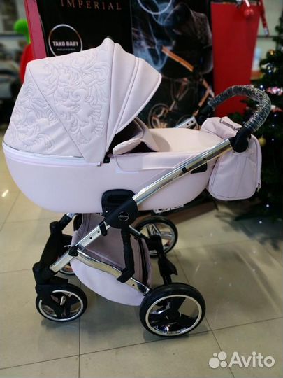 Коляска 3 в 1 эко кожа