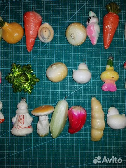 Елочные игрушки СССР пенопласт, пластик