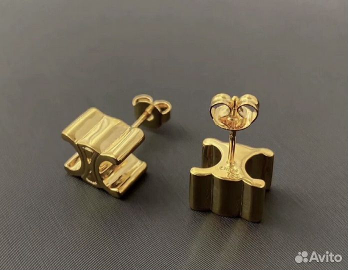 Серьги пусеты celine
