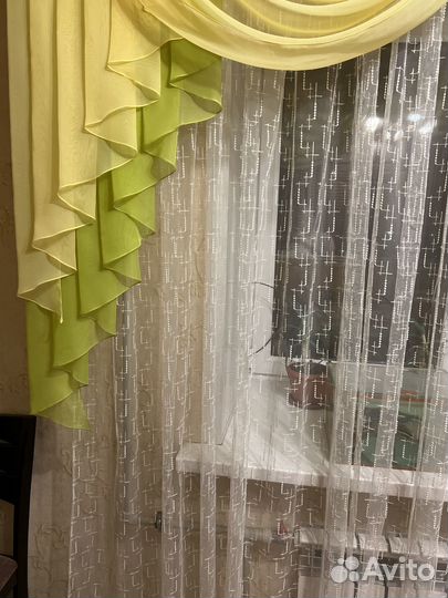 Шторы с ламбрекеном бу