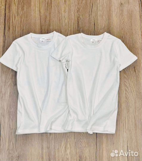 Футболка белая базовая Zara