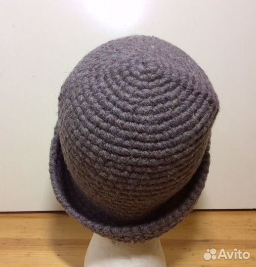 Красивая авторская вязаная шляпка, 54-57, арт 170