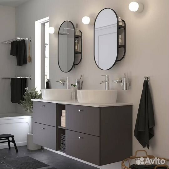 Зеркало IKEA со скрытыми полками 40х70 см