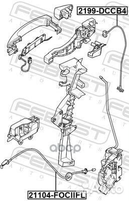 Трос внешней ручки замка двери ford focus C-MAX