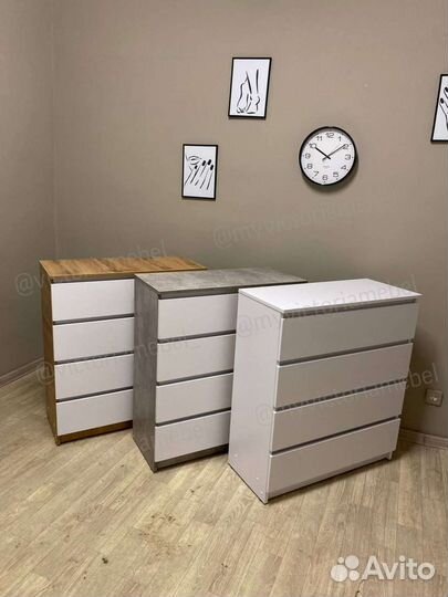 Комод 4 ящика, мальм IKEA