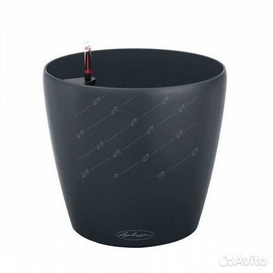 Кашпо Классико Колор 28 Серое с системой автополив