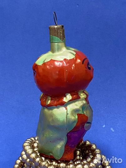 Елочная игрушка СССР из чиполлино Помидор