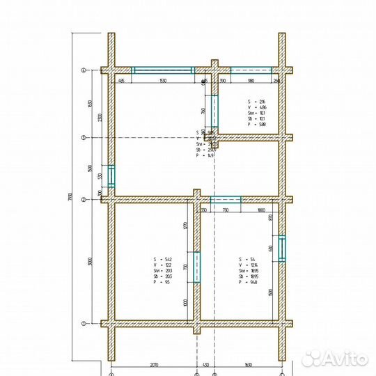 Домокомплект из профилированного бруса 6x4 м