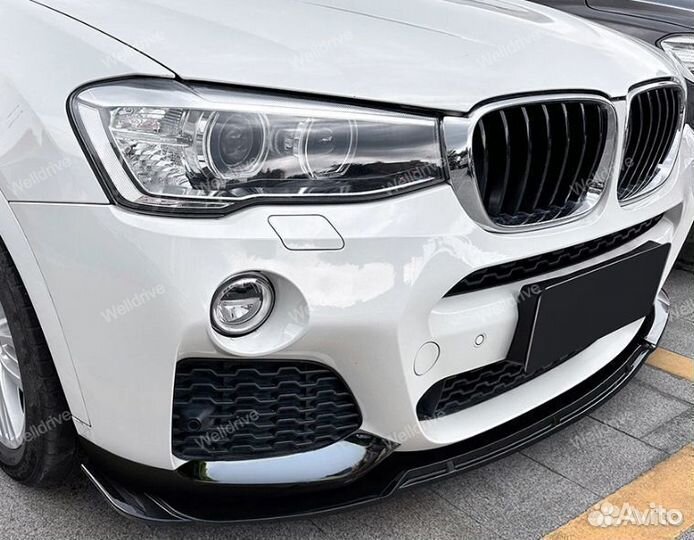 Сплиттер с клыками BMW X3 F25 LCI X4 F26 M Sport