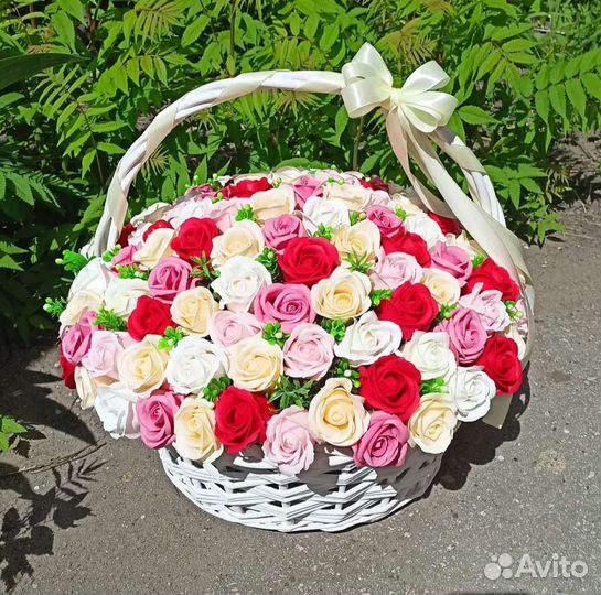 Букет из 101,55 мыльных роз юбилей свадьба