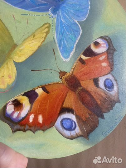 Картина маслом «Бабочки»