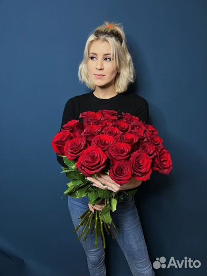 Букет цветы: Красные розы 25 шт доставка цветов