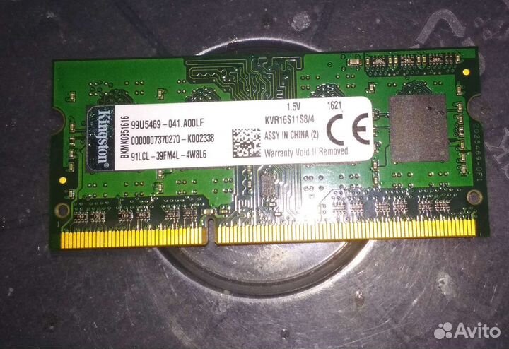 Планки оперативной памяти sodimm DDR-3 4GB