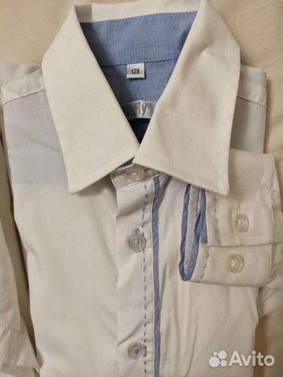 Белая рубашка в школу 128