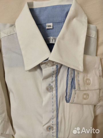 Белая рубашка в школу 128