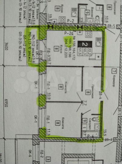 2-к. квартира, 53,9 м², 5/10 эт.