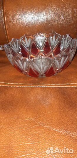 Салатник- конфетница хрусталь Богемия винтаж
