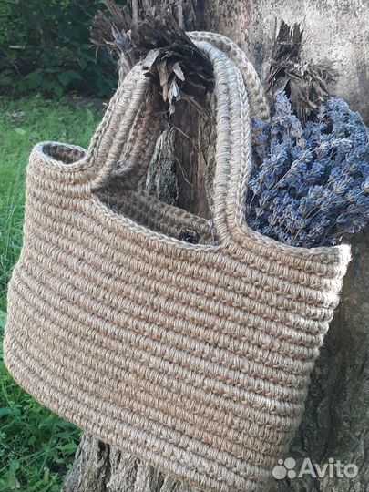 Сумка вязаная из джута