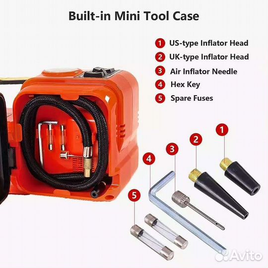 Электрогидро домкрат, компрессор и гайковерт