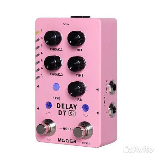 Педаль Mooer D7 Delay X2
