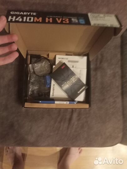 Материнская плата Gigabyte h410m h v3 + i5 10400