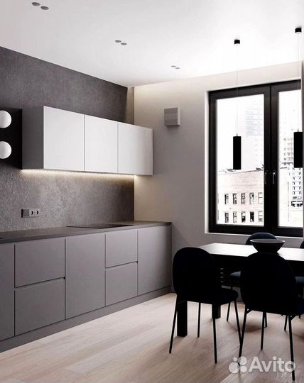 Угловой кухонный гарнитур современный