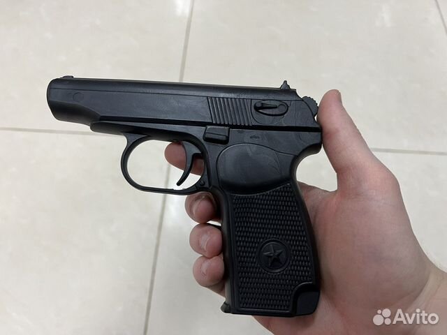 Пистолет резиновый тренировочный черный