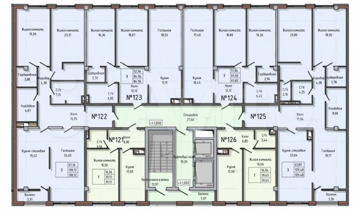 3-к. квартира, 85 м², 13/14 эт.