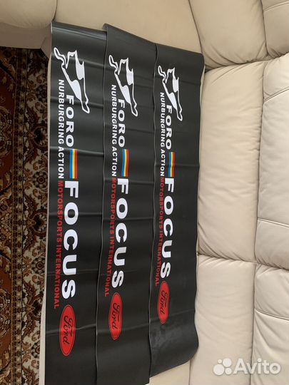 Наклейки ford focus на лобовое стекло 3 шт