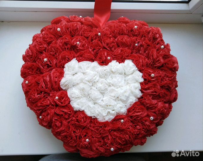 3D серцца из салфеток