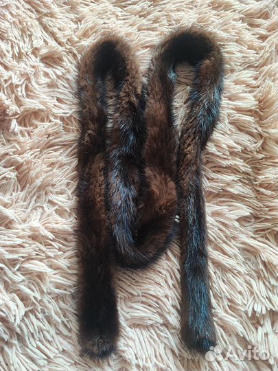 Пояс норковый коричневый