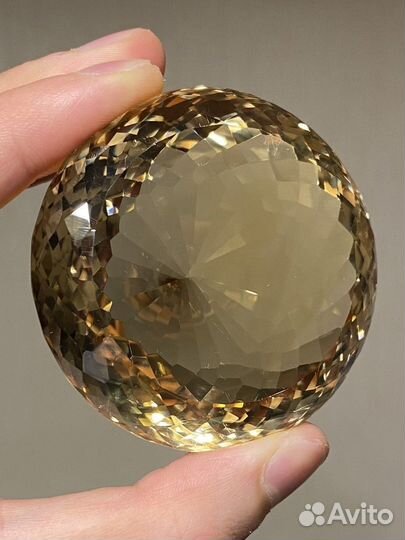 Цитрин граненый коллекционный необлагороженный