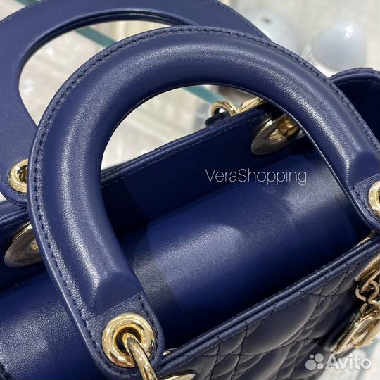 Сумка Lady Dior abcdior 20 см blue синяя