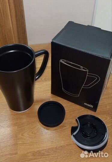 Кружка с крышкой и подставкой