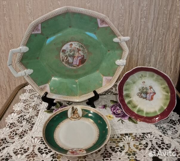 Ваза фарфортрест блюдо Дулево Вербилки