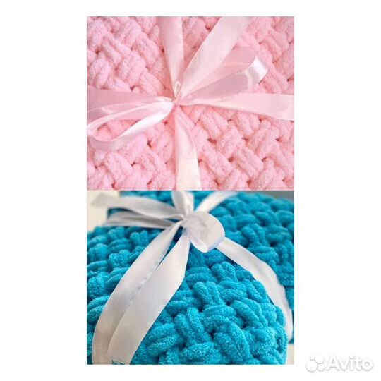 Плед детский вязаный ручная работа