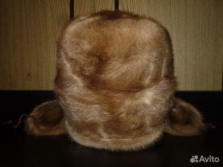 Мужская норковая шапка-ушанка