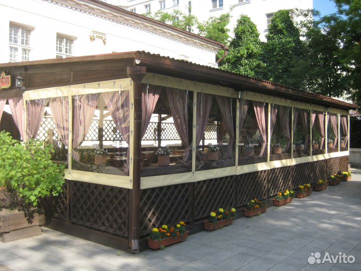 Уличные шторы для беседки веранды