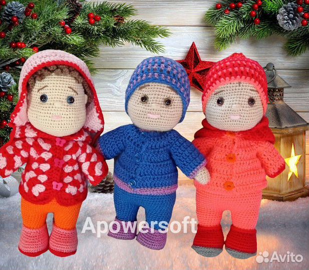 Мягкие, вязаные игрушки, брелочки