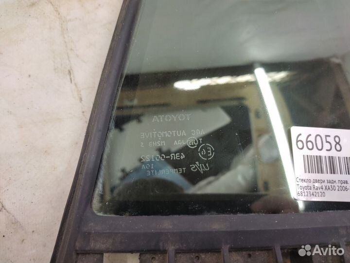 Стекло двери заднее правое Toyota Rav4 XA30