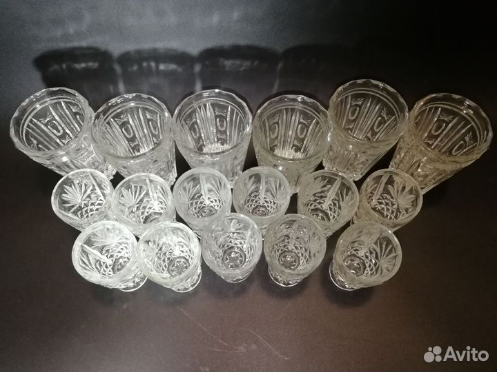 Хрустальные рюмки стопки стаканы