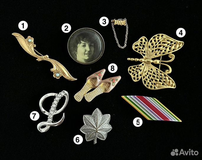 Винтажные броши США и Европа