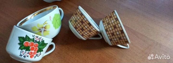 Чашки СССР фарфор рфз Рижский и другой