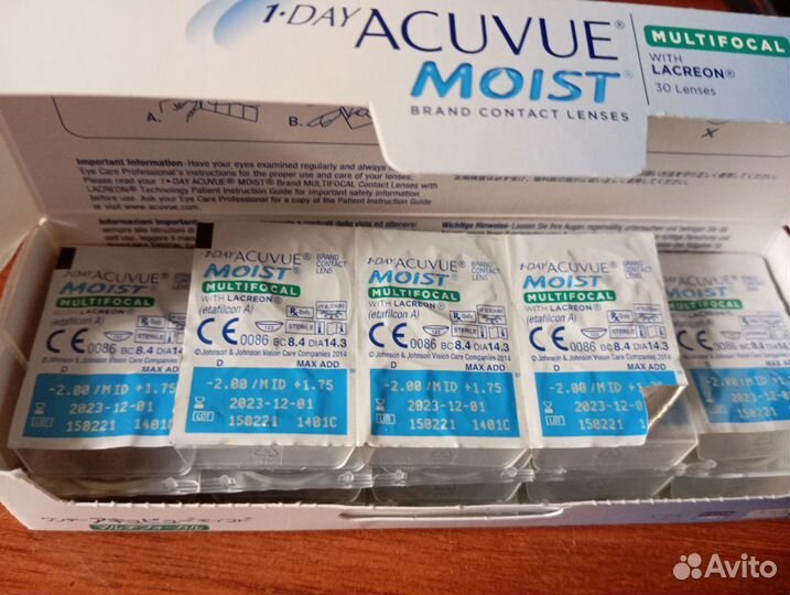 Линзы acuvue moist 1 DAY