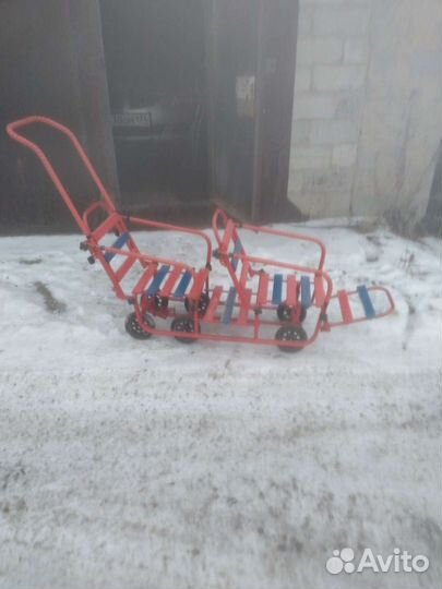 Санки для близнецов, двойняшек